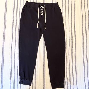 Eberjey Mason Lace Up Pants Sz Large